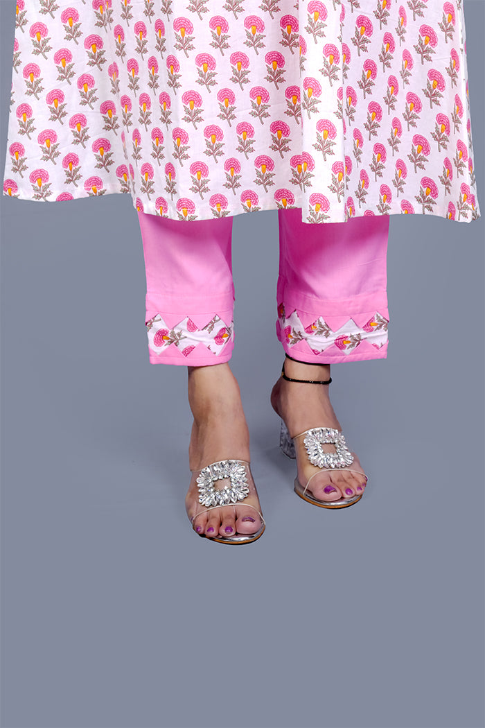 A line  cotton kurti set