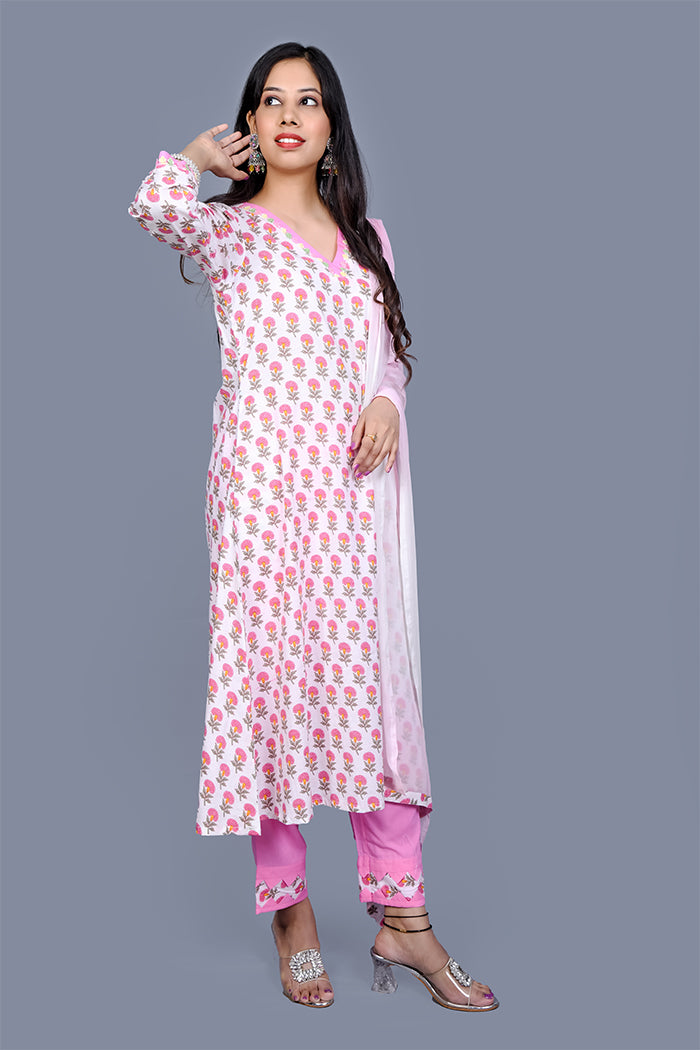 A line  cotton kurti set