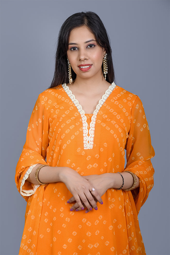 Georgette kurti set