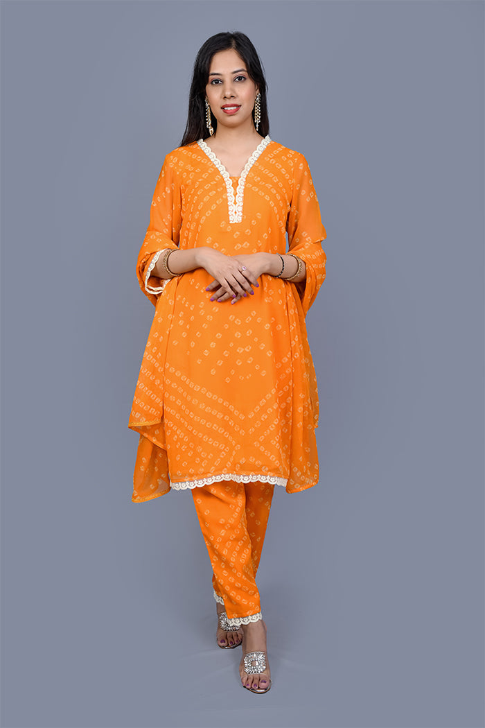 Georgette kurti set