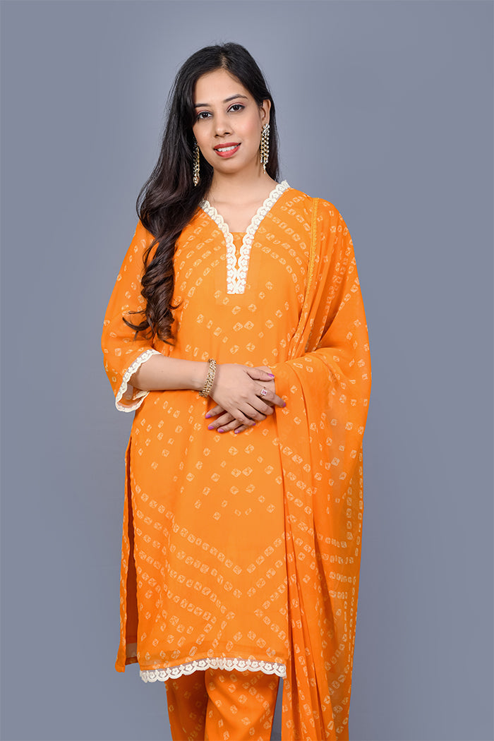 Georgette kurti set