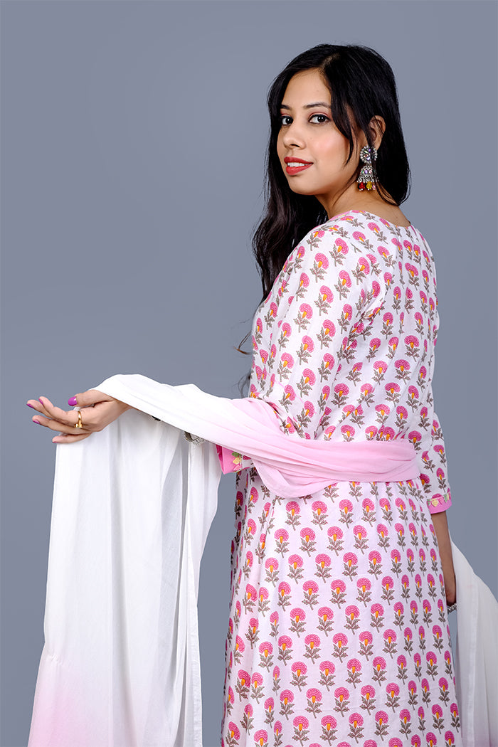 A line  cotton kurti set