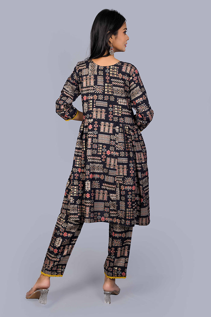 Navy blue anti wrinkle  co ord set