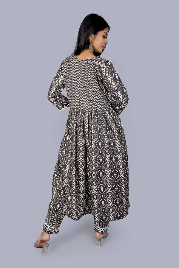 Cotton A line kurti set