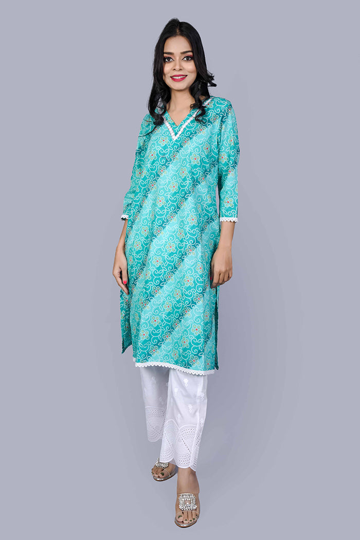 Bandhani print kurta