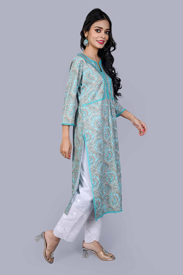 Blue long kurta