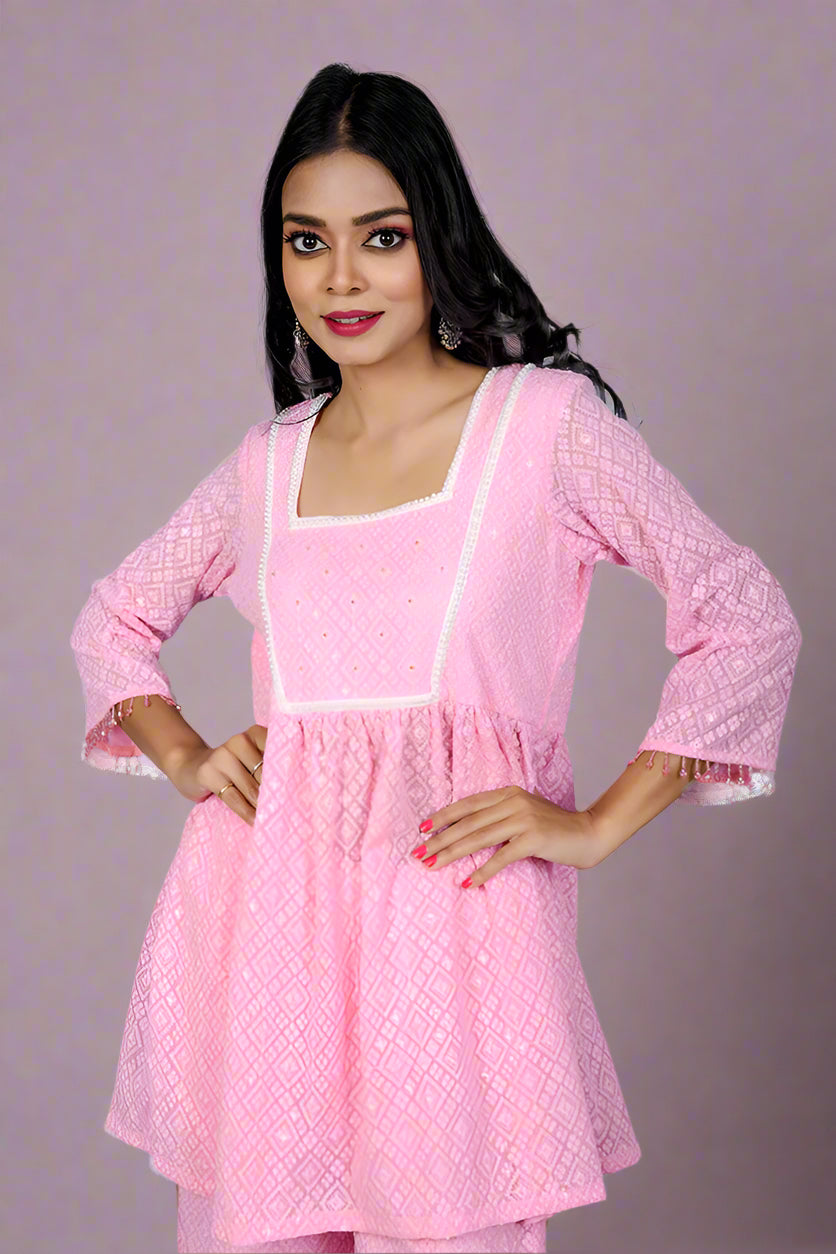 Baby pink Top with Pants