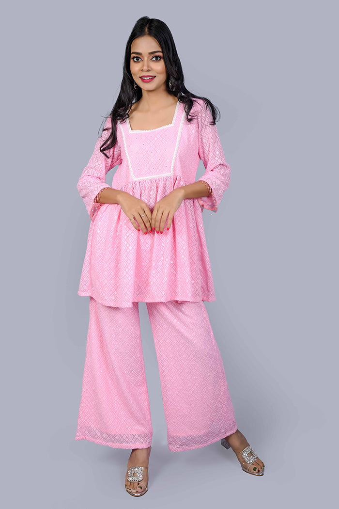Baby pink Top with Pants