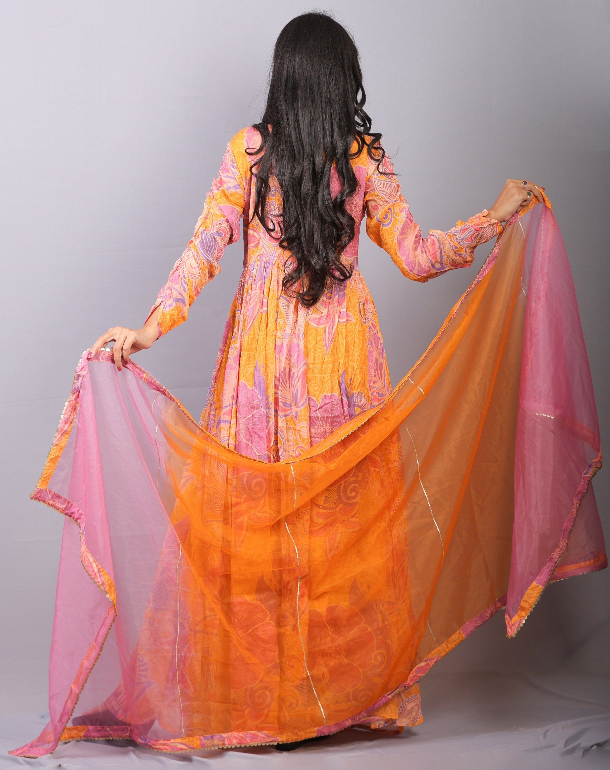 Mishy Premium Anarkali chiffon embroidery set
