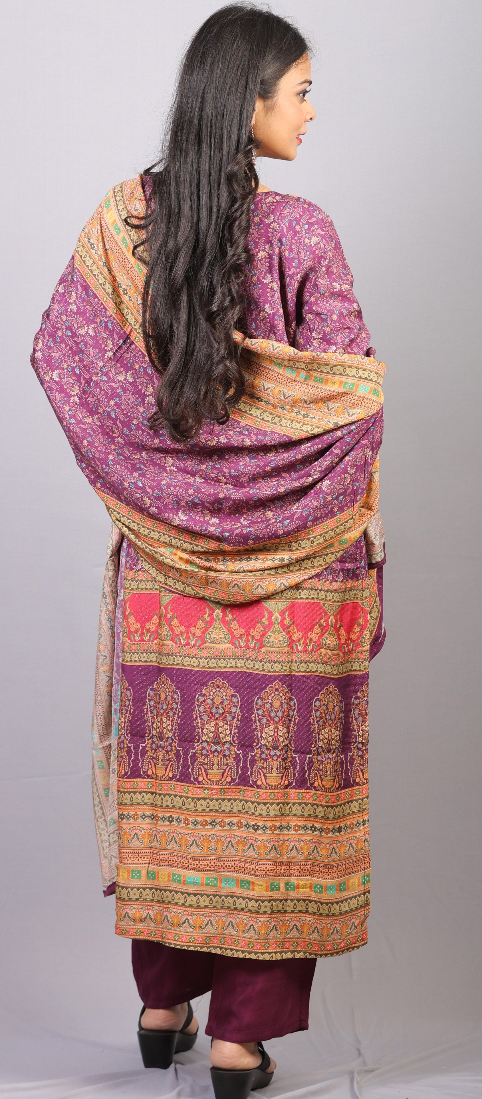 Mishy PURPLE kurti set with PREMIUM PRINT