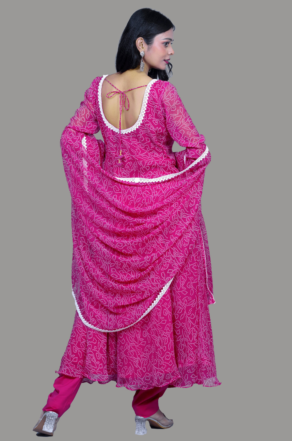 Pink Anarkali set