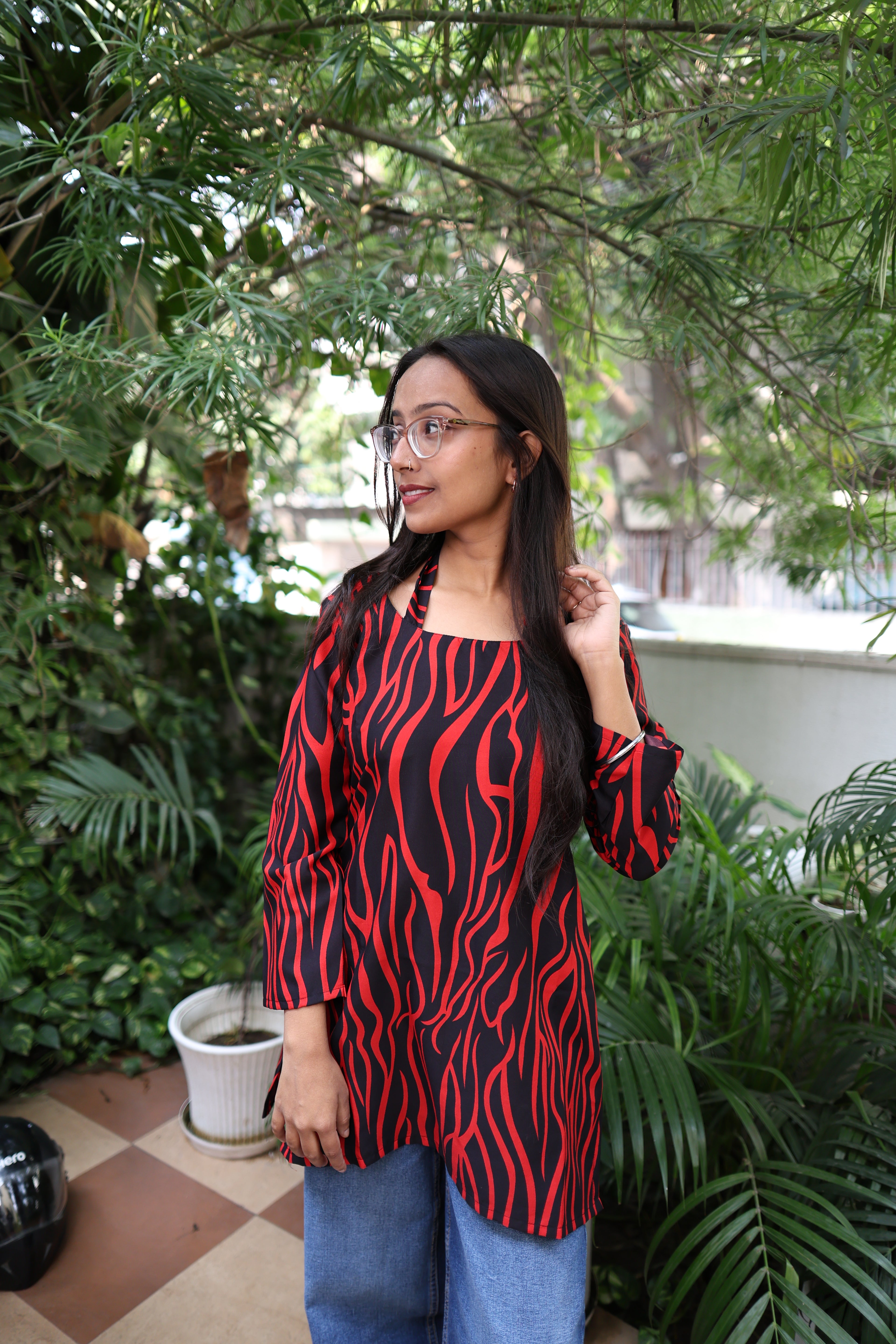 Halter neck Strap kurti