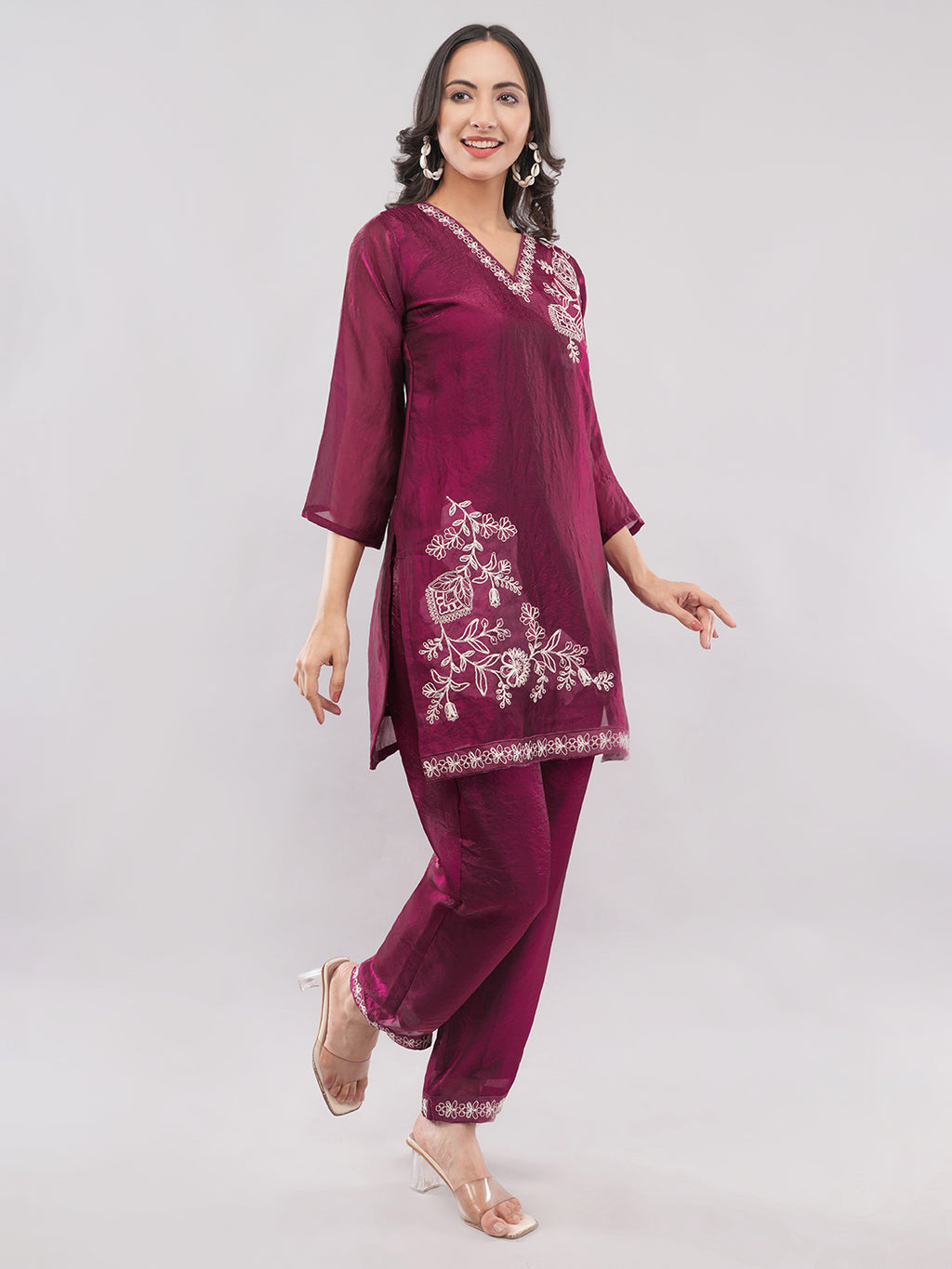 Maroon fancy co ord set