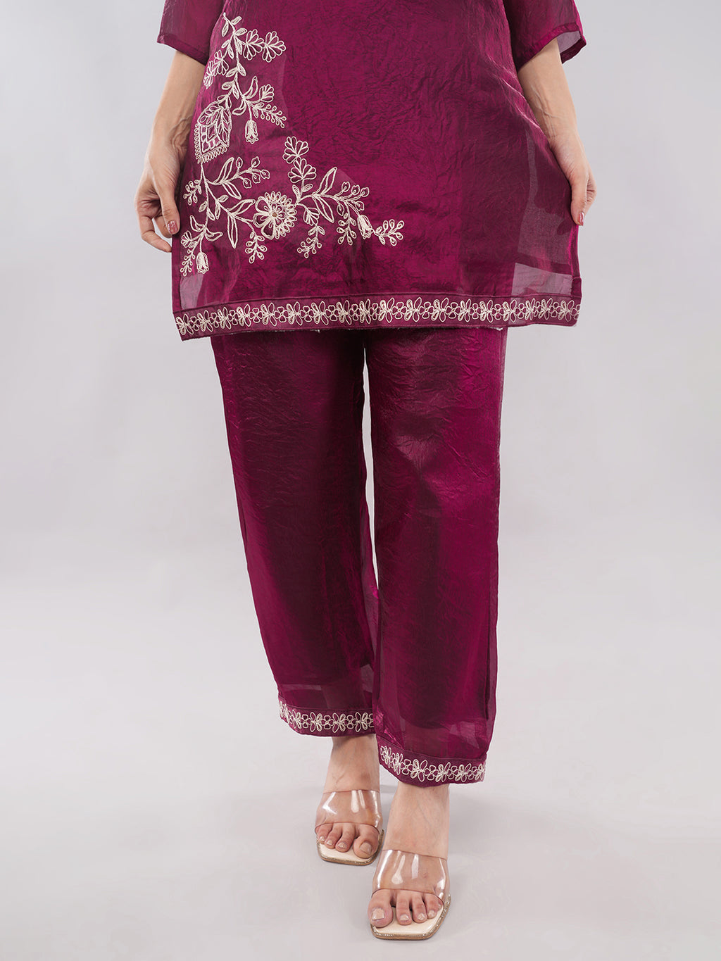 Maroon fancy co ord set