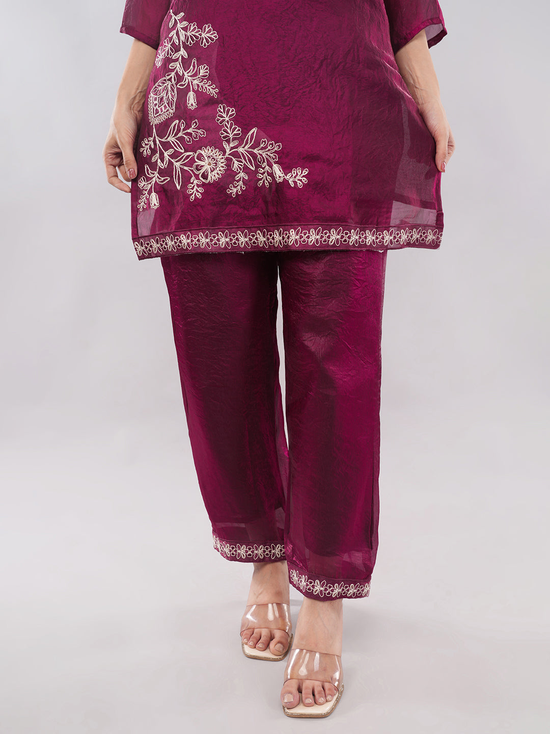 Maroon fancy co ord set