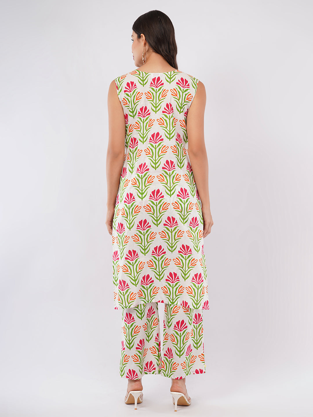Sleeveless kurti trouser set