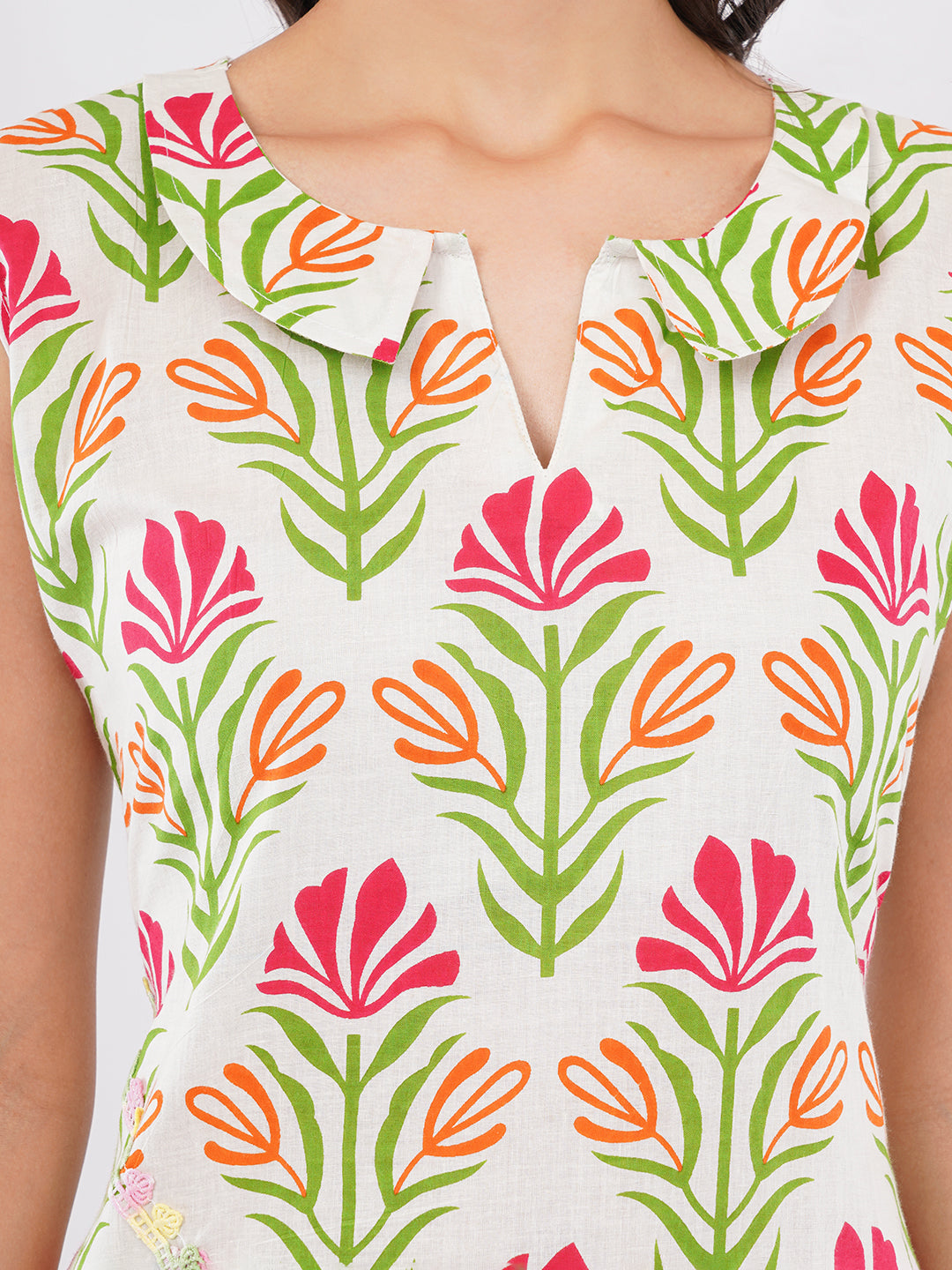 Sleeveless kurti trouser set