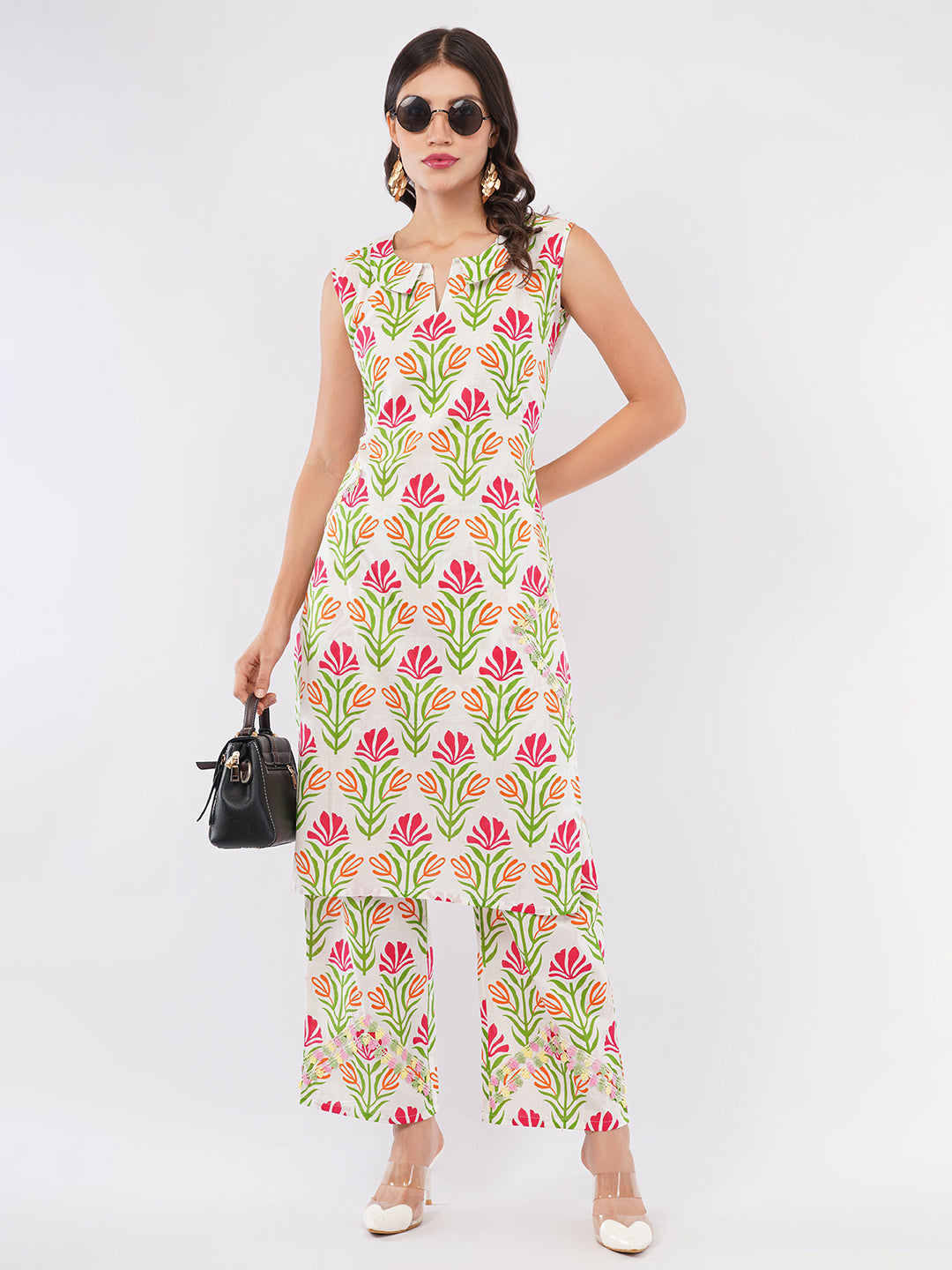 Sleeveless kurti trouser set