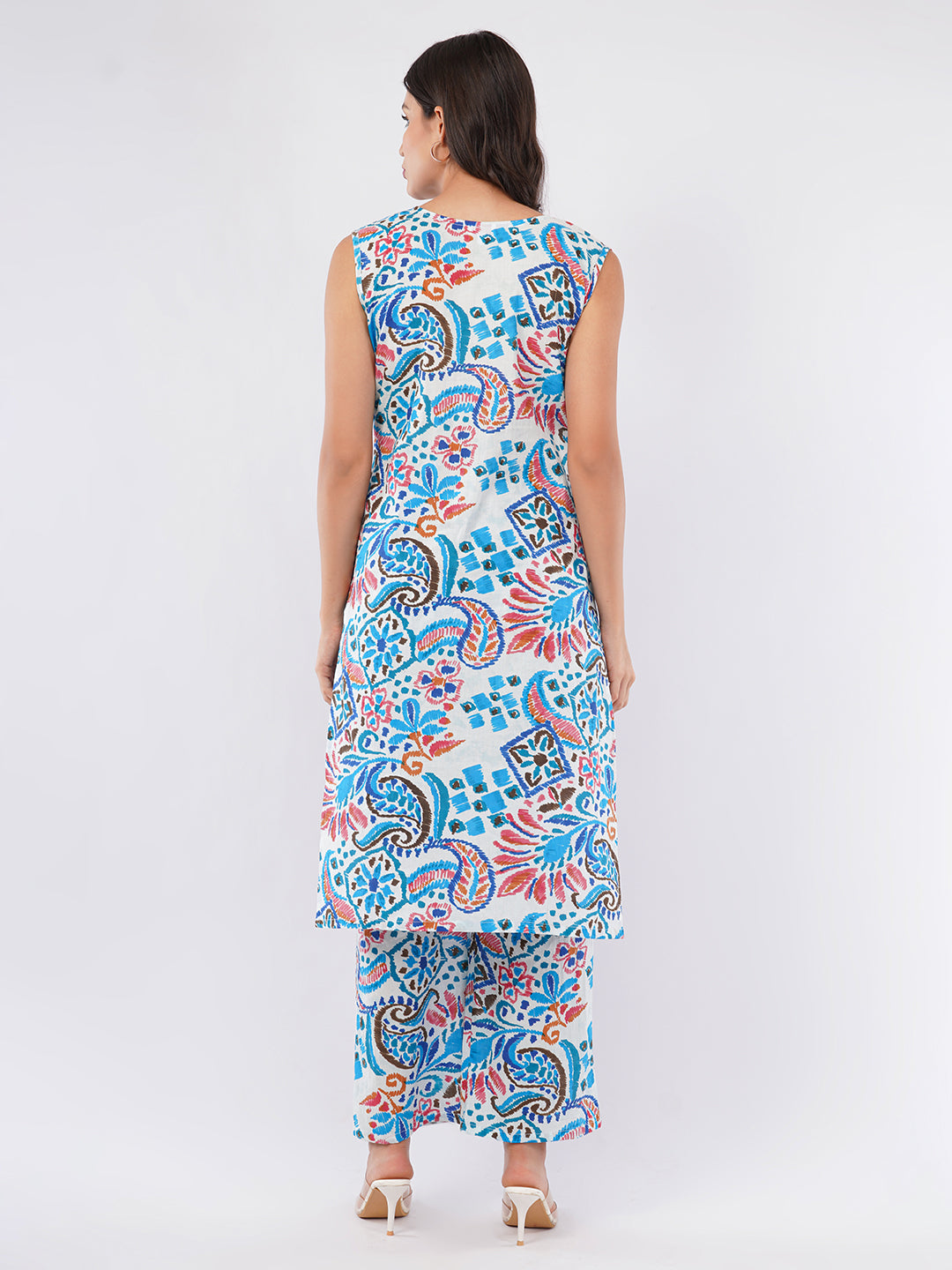 Sleeveless Kurti trouser set