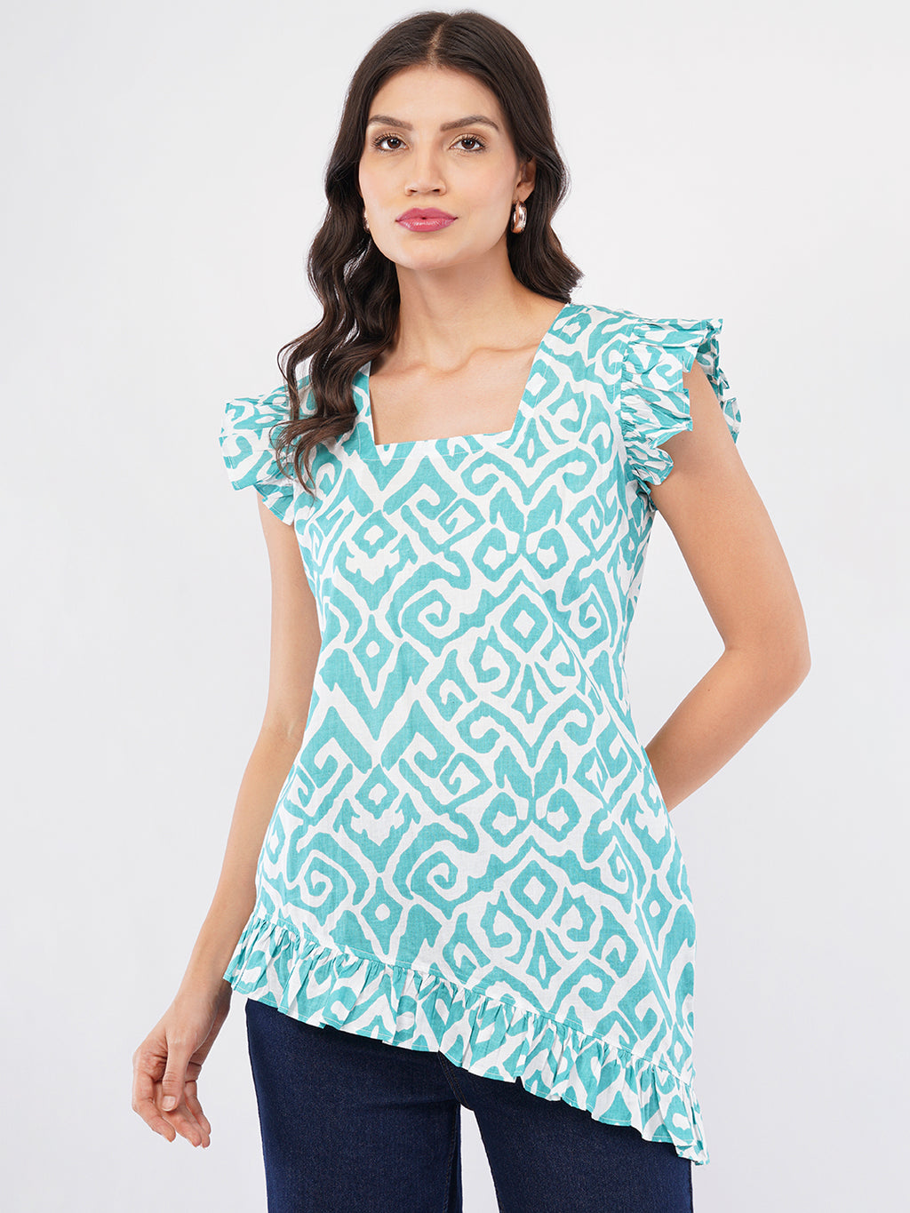 Asymmetrical cotton Top