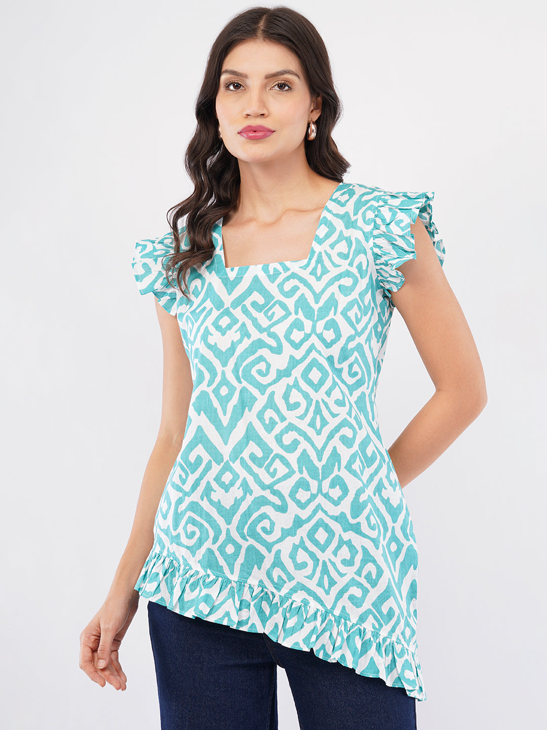 Asymmetrical cotton Top