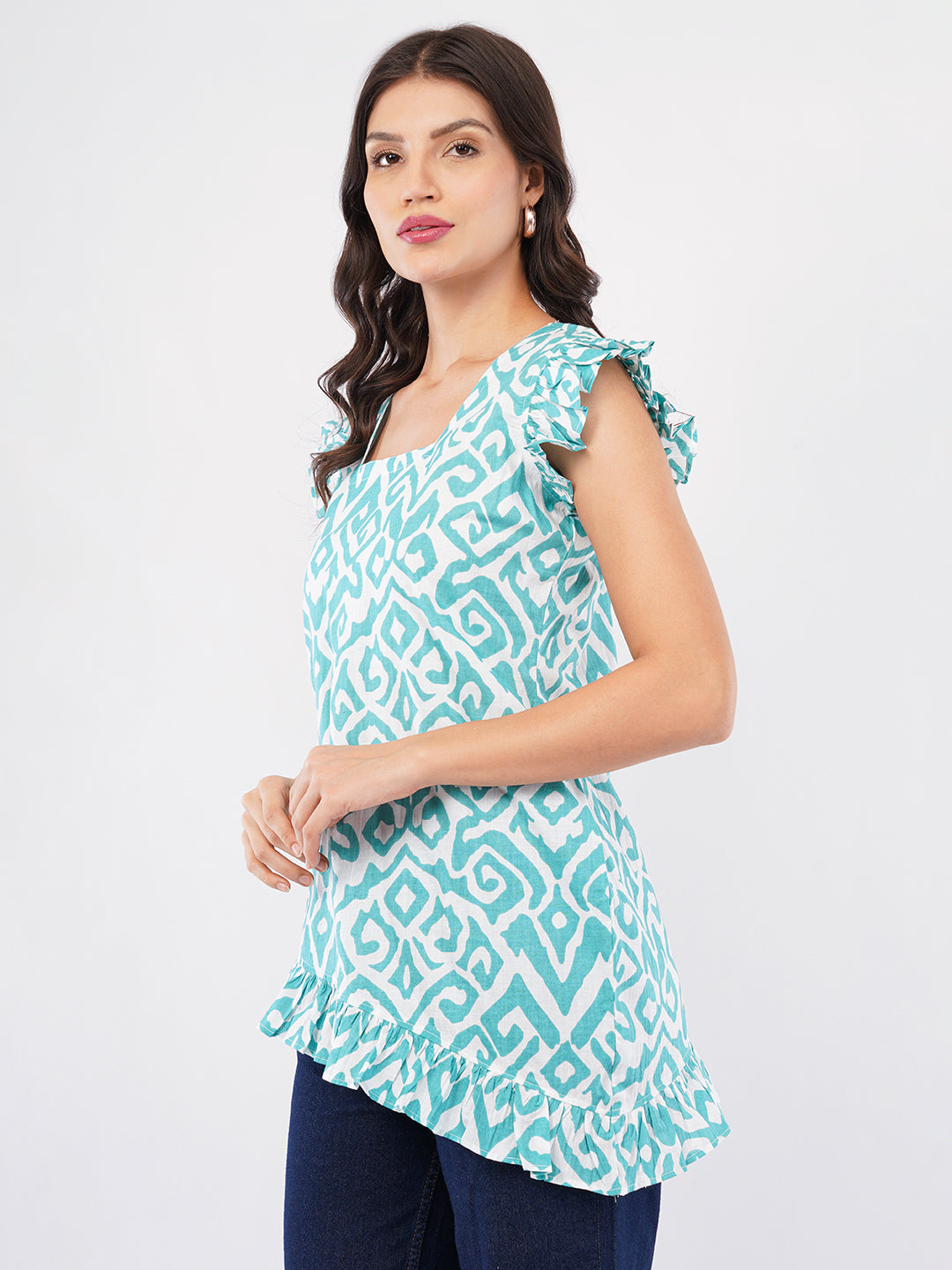 Asymmetrical cotton Top