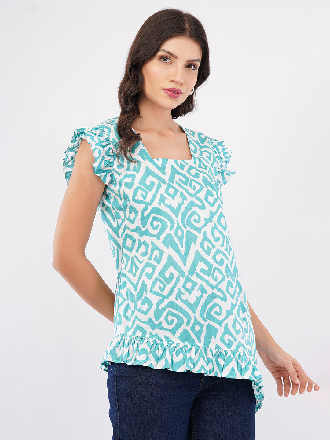 Asymmetrical cotton Top