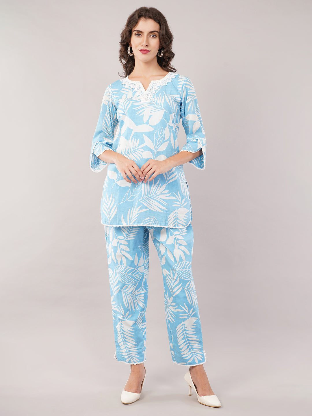 Blue cotton co ord sets