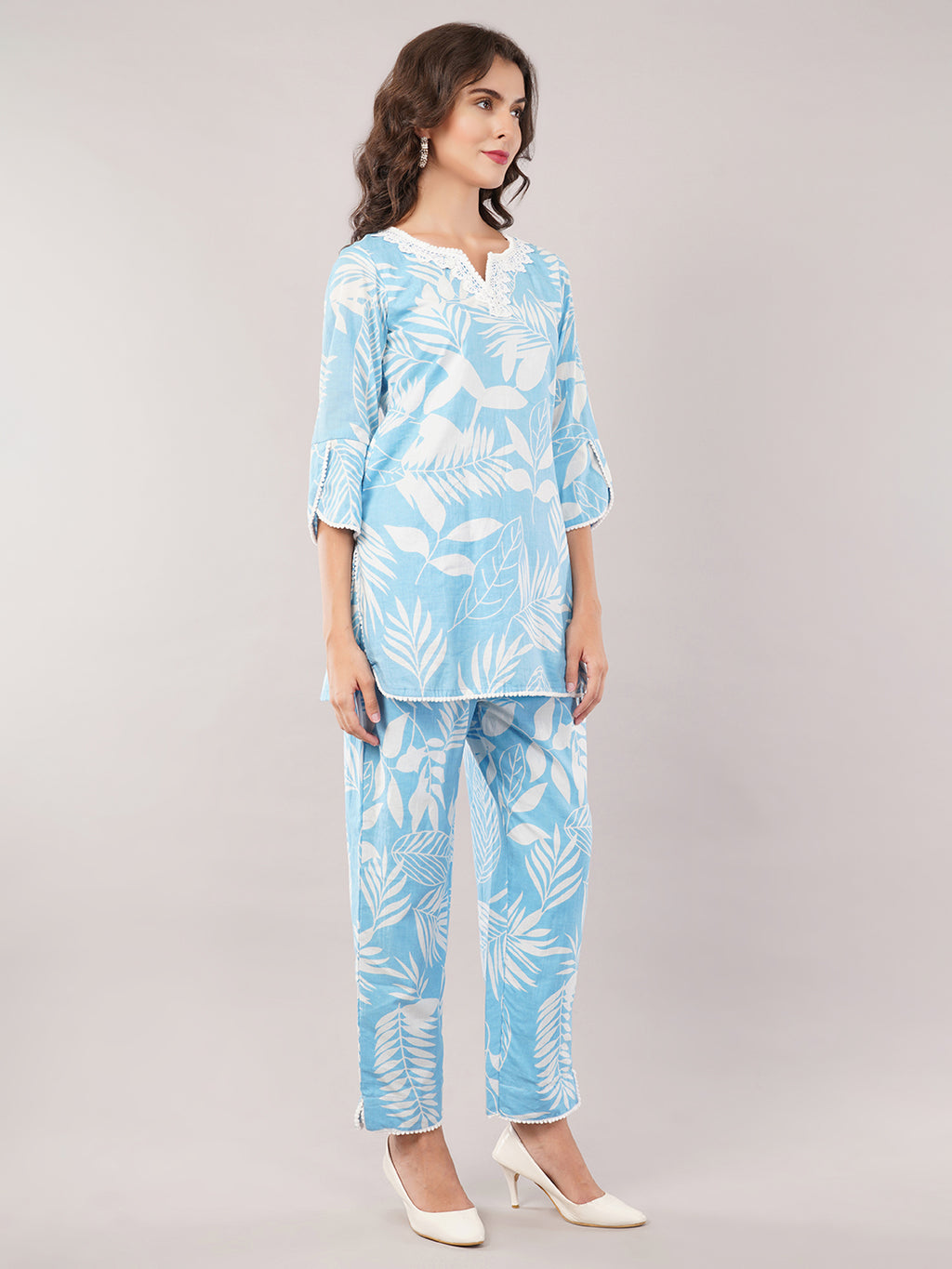 Blue cotton co ord sets