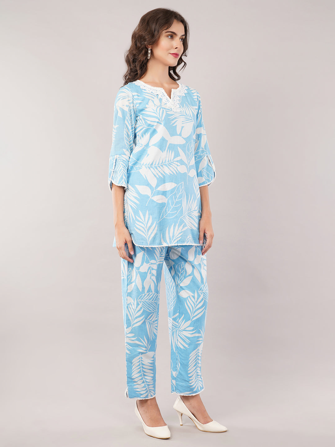 Blue cotton co ord sets