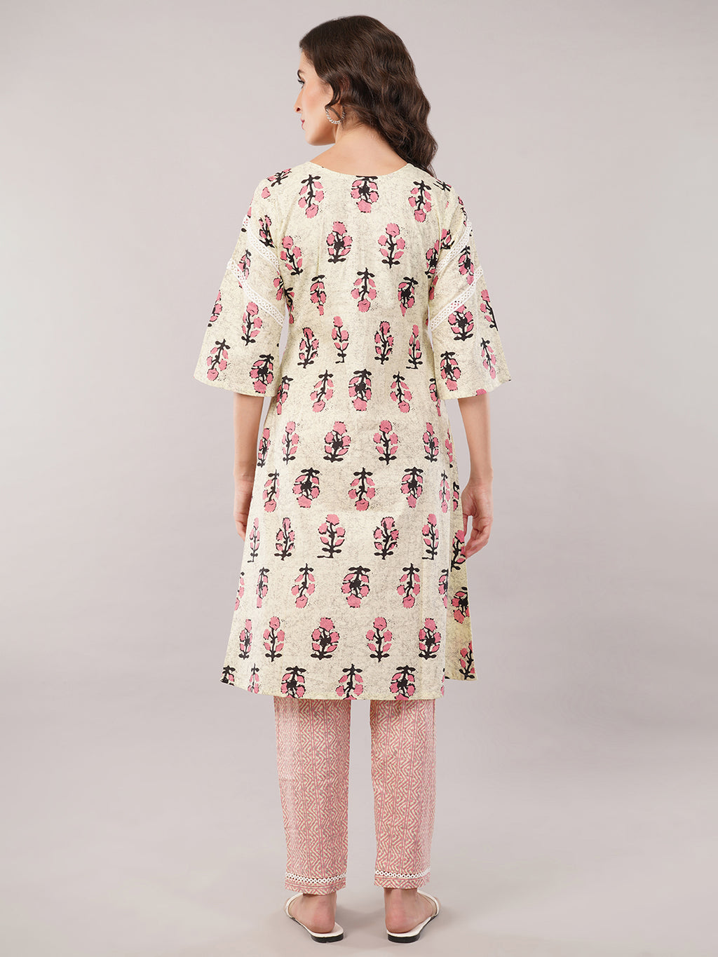 A line cotton pink set