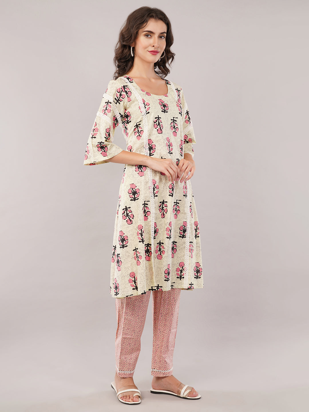 A line cotton pink set