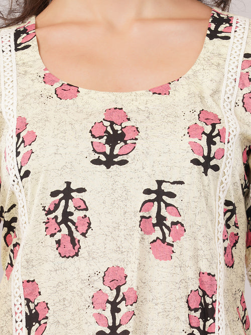 A line cotton pink set