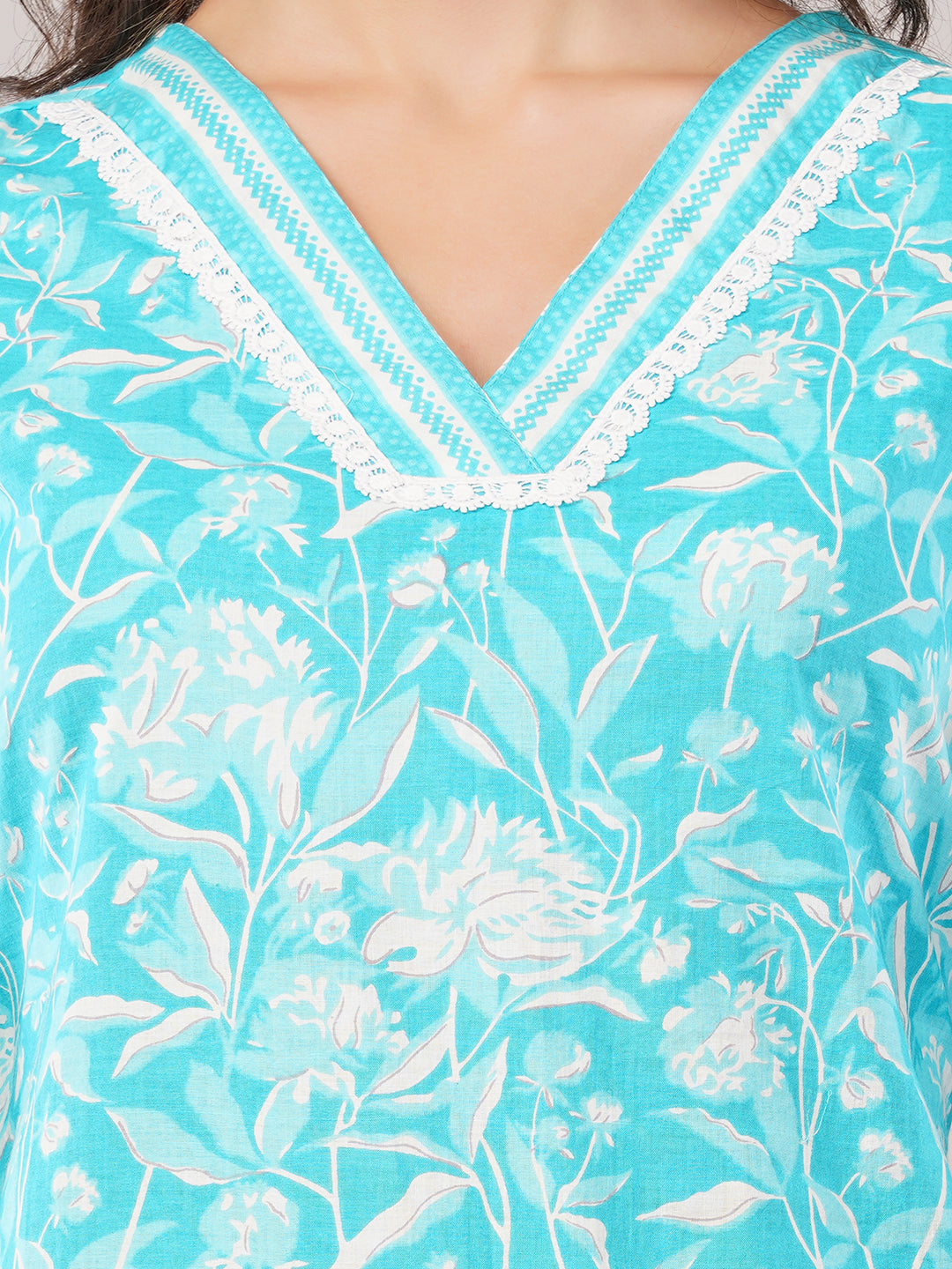 Cotton kurti & trouser set