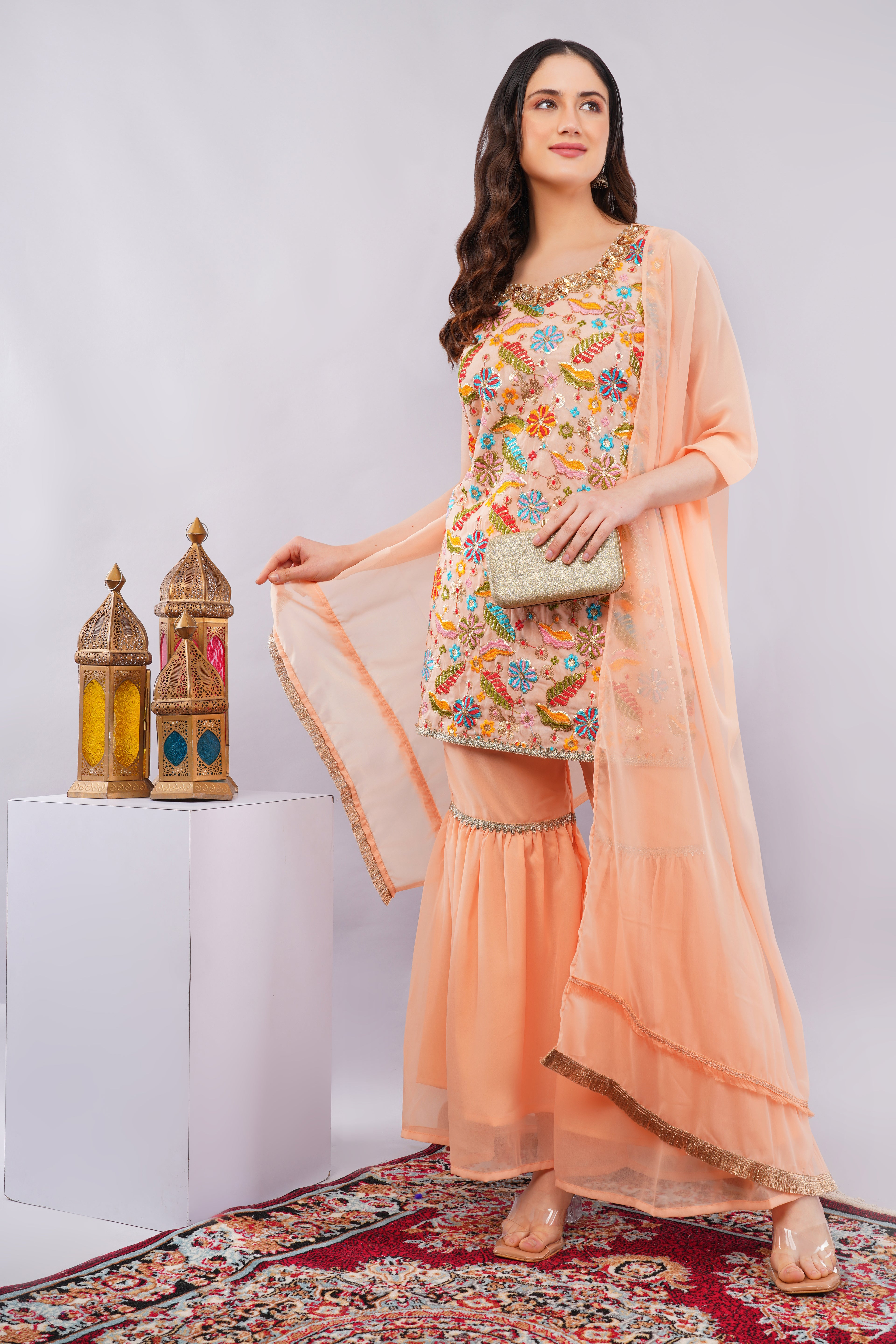 Embroidery garara set