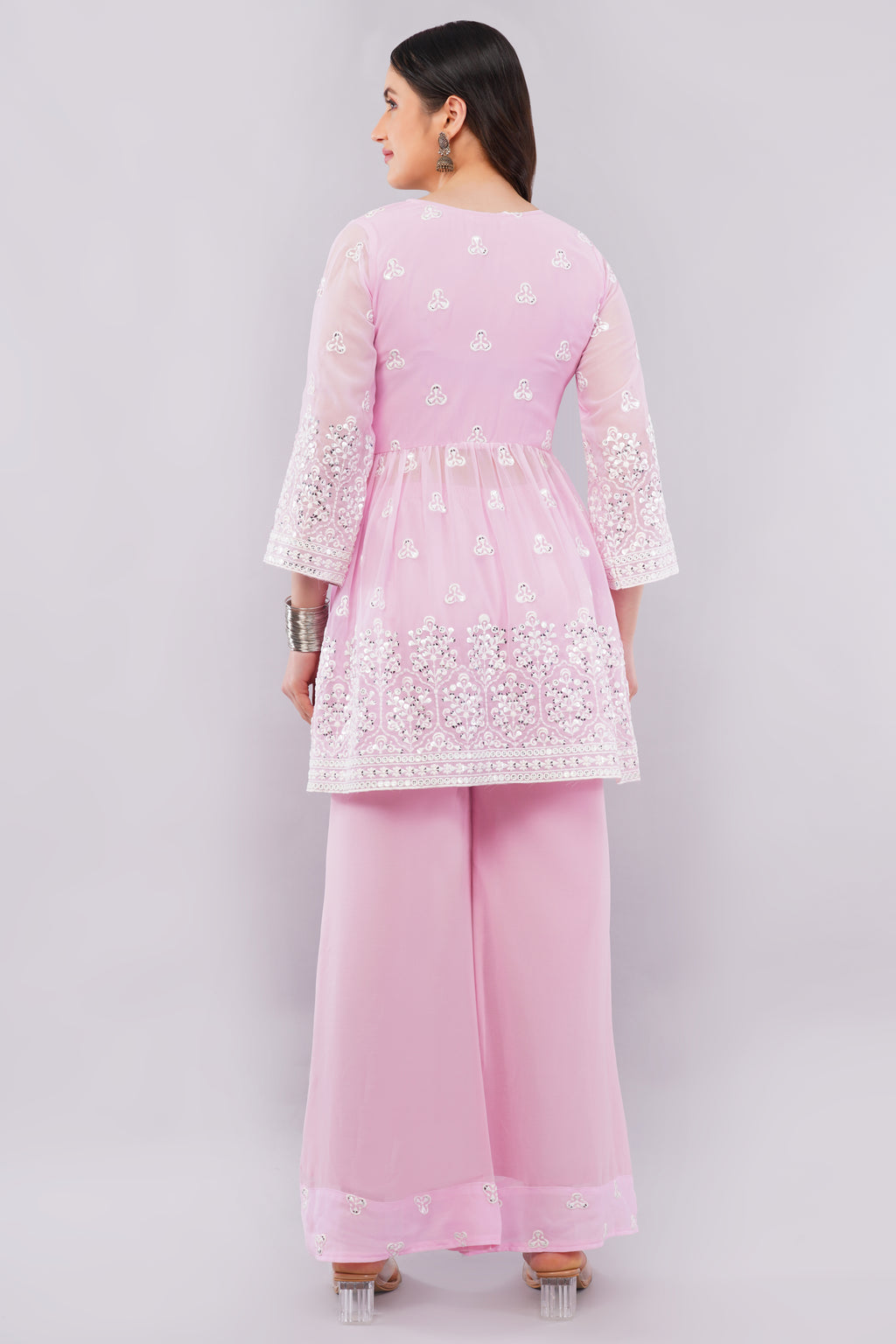 Mirror work top & plaza set