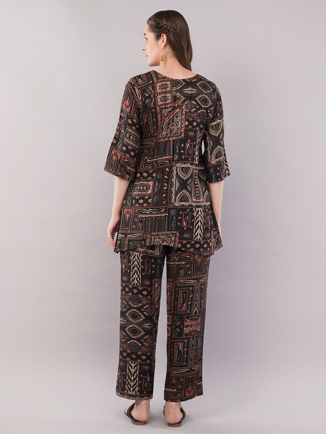 Black summer kurta trouser set