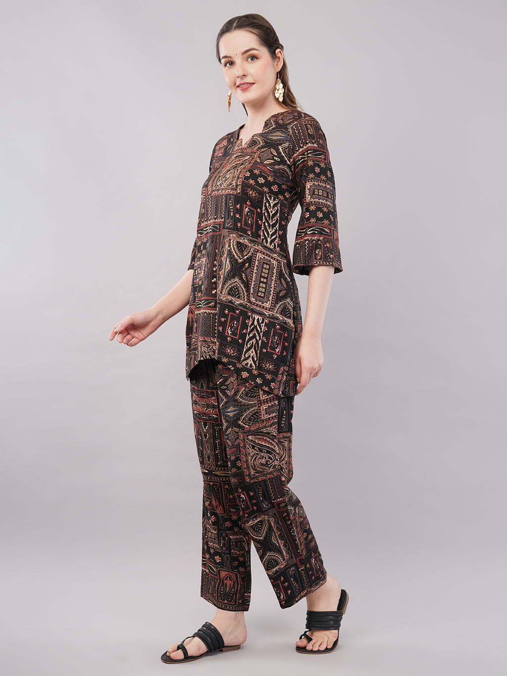 Black summer kurta trouser set
