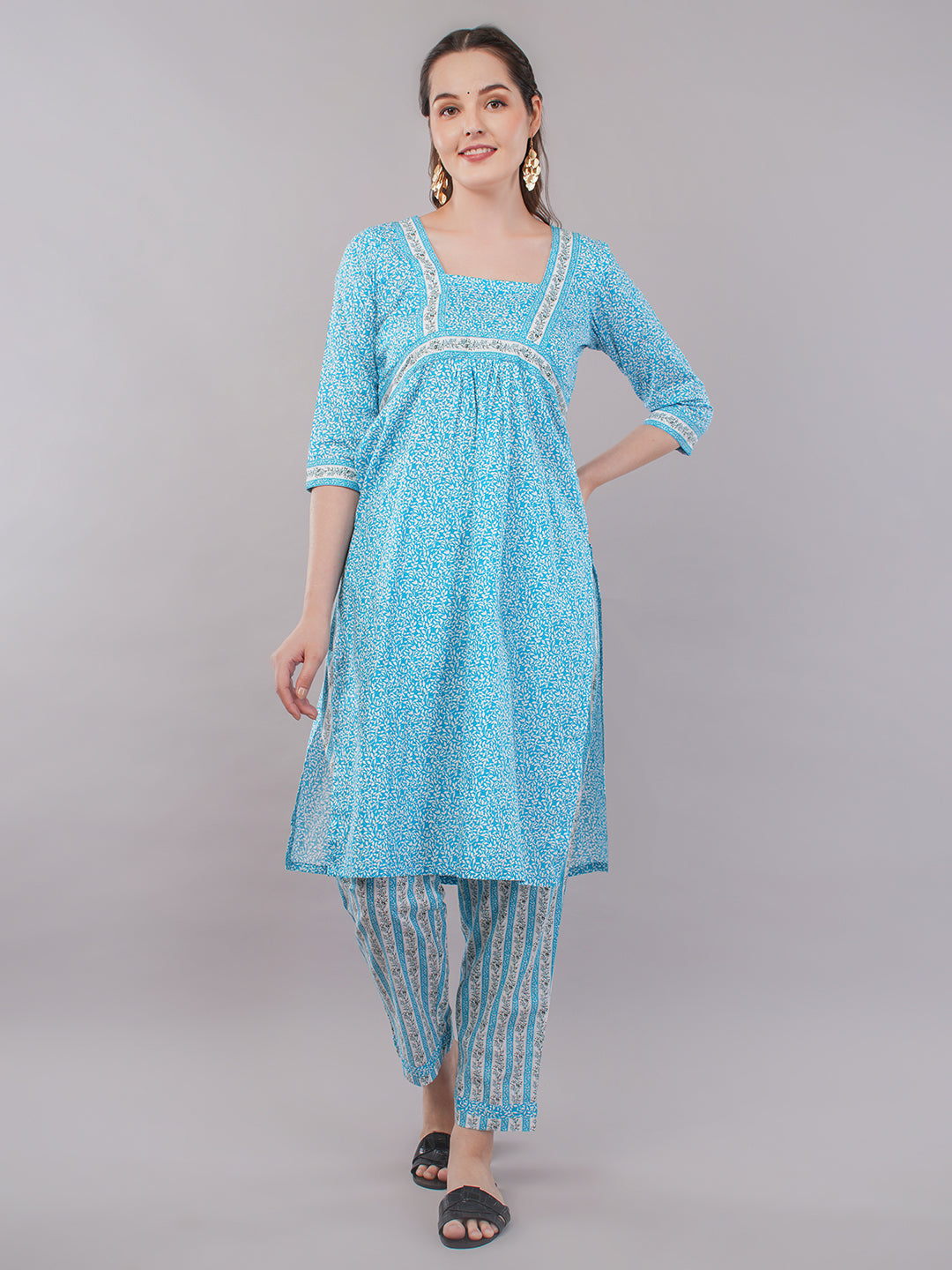 Cotton kurti with trouser