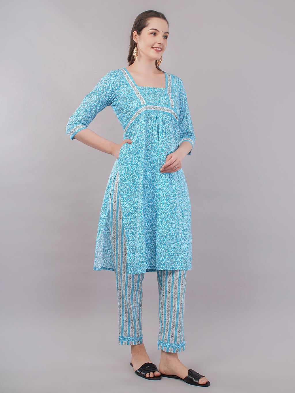 Cotton kurti with trouser