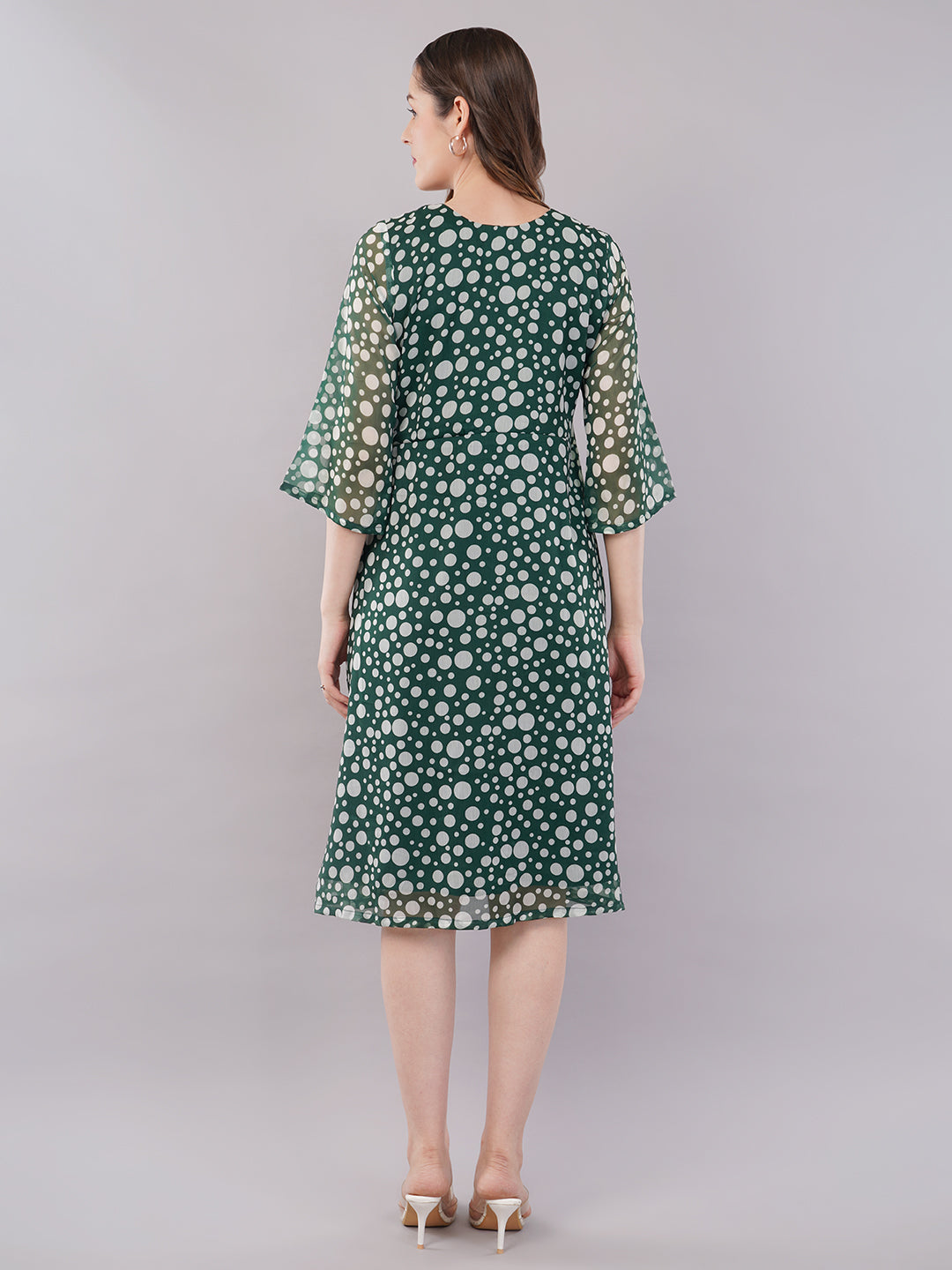 Polka dot midi dress