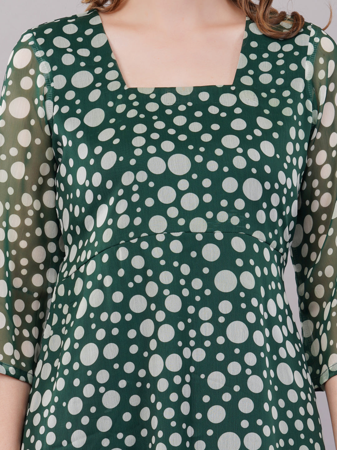 Polka dot midi dress