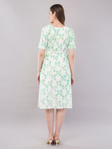 Floral cotton midi dress