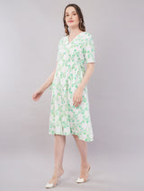 Floral cotton midi dress