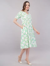 Floral cotton midi dress
