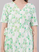 Floral cotton midi dress