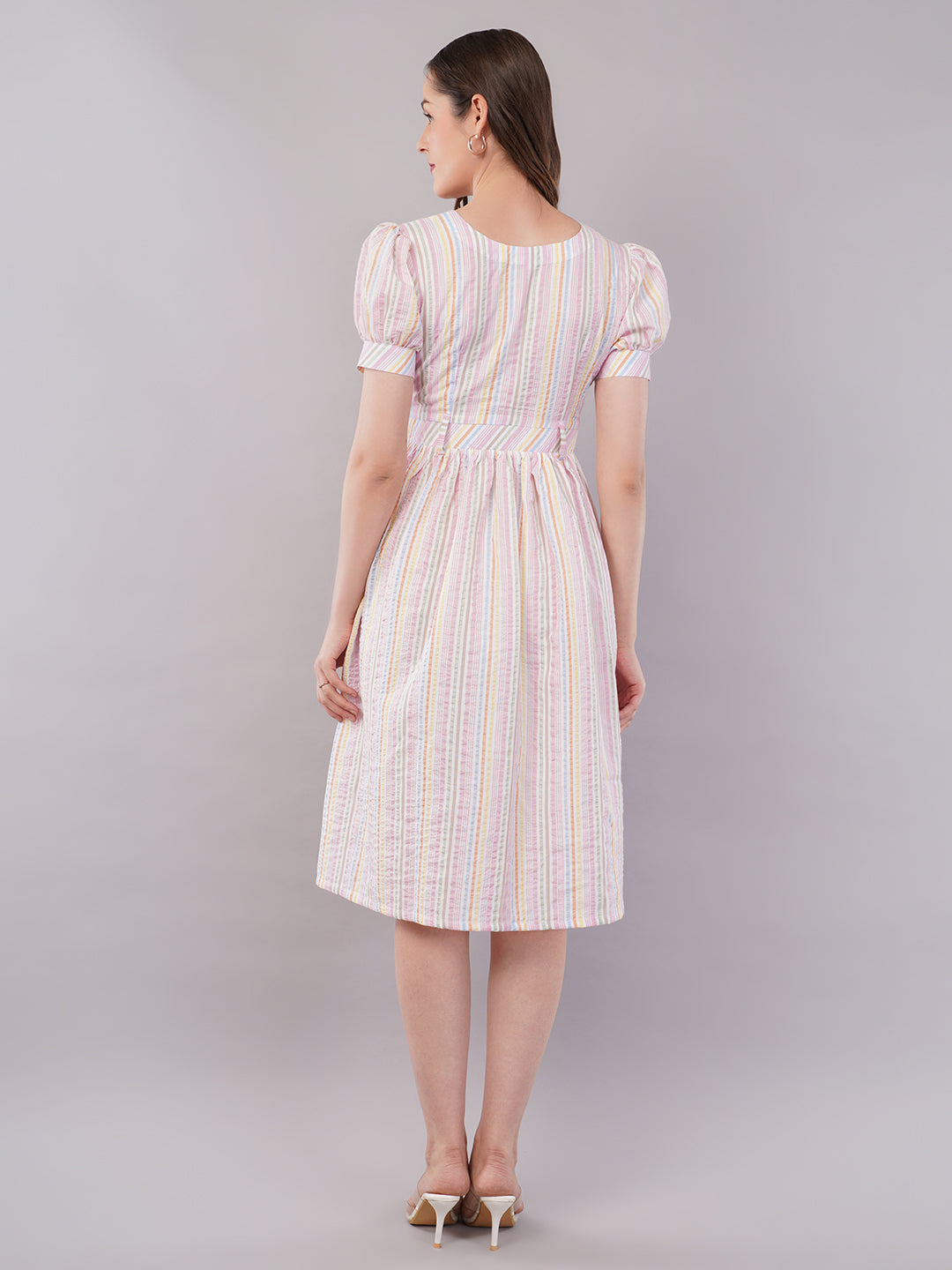 Summer white midi dress
