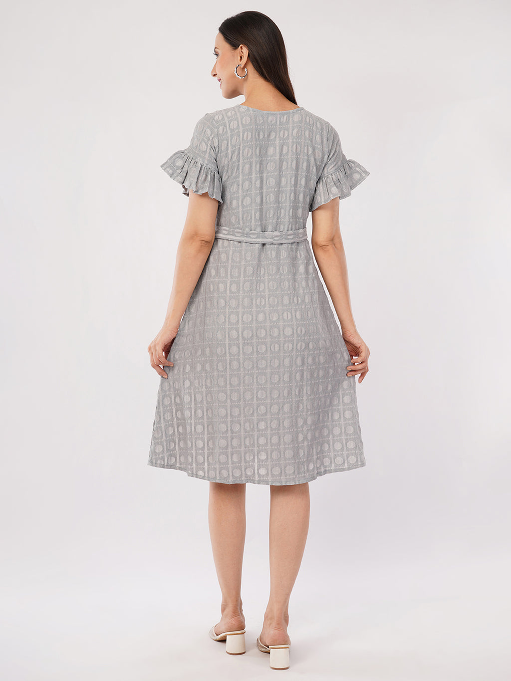 Grey midi dress