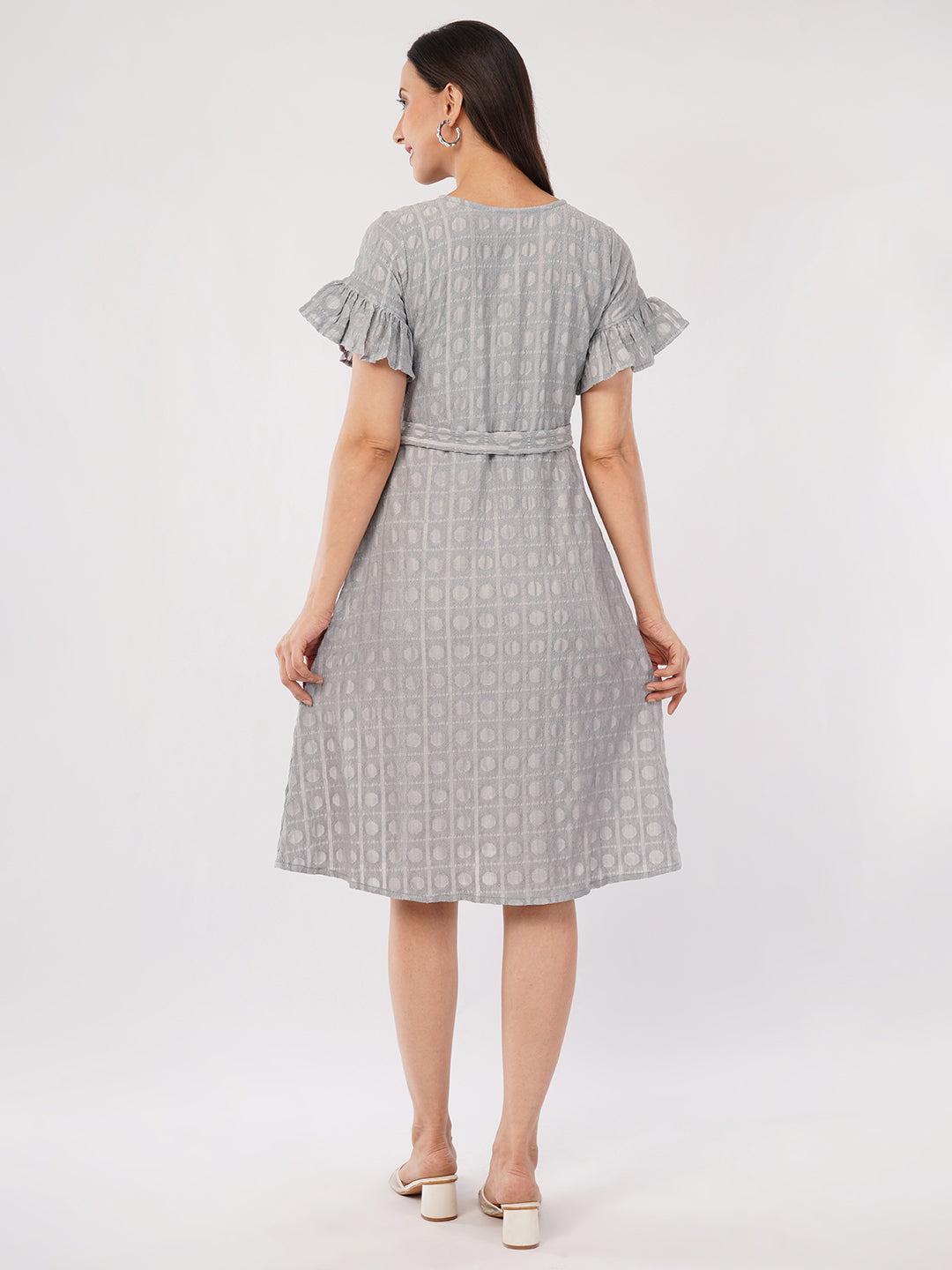 Grey midi dress