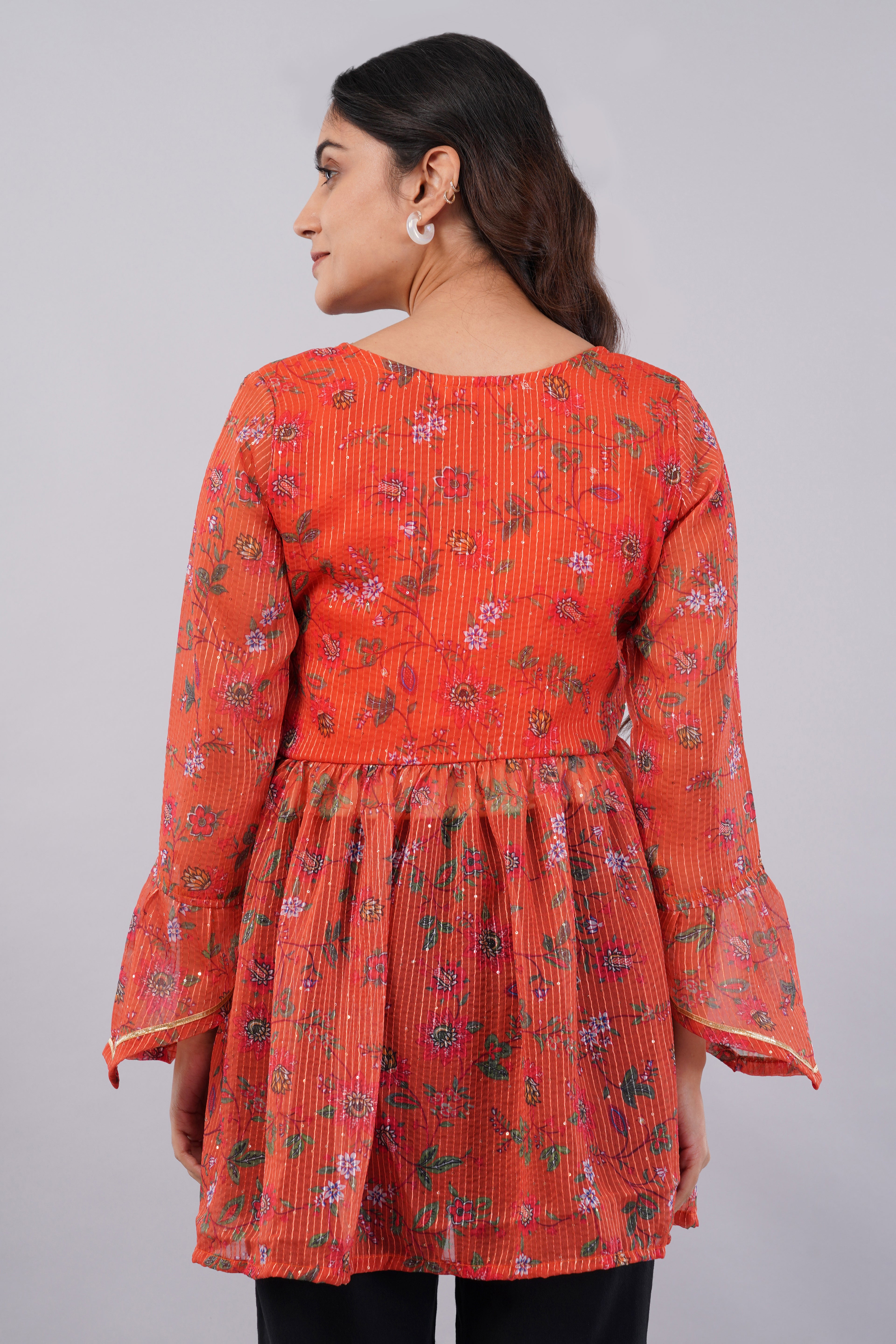 Orange georgette Top